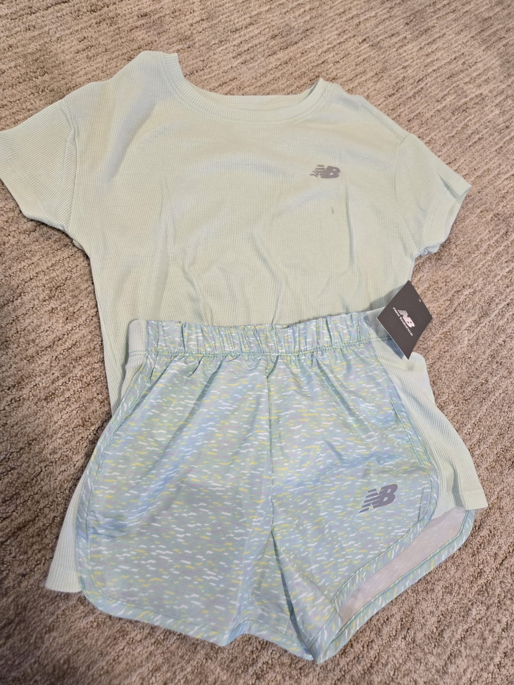 New Balance Mint Green Performance Running Shorts